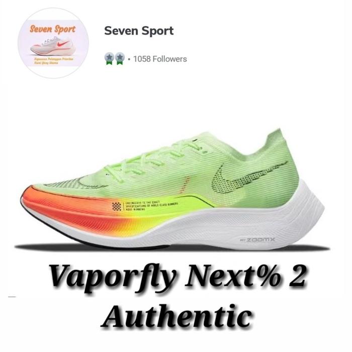 Nike ZoomX Vaporfly Next% 2 - Green Orange (100% Authentic)