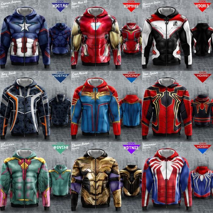 HOODIE SUPERHERO DEWASA AVENGERS X JUSTICE LEAGUE Marvel & DC Comics