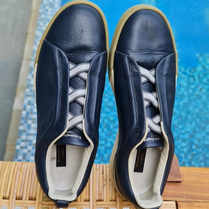 preloved original ERMENEGILDO ZEGNA shoes blue colour size 8½ US