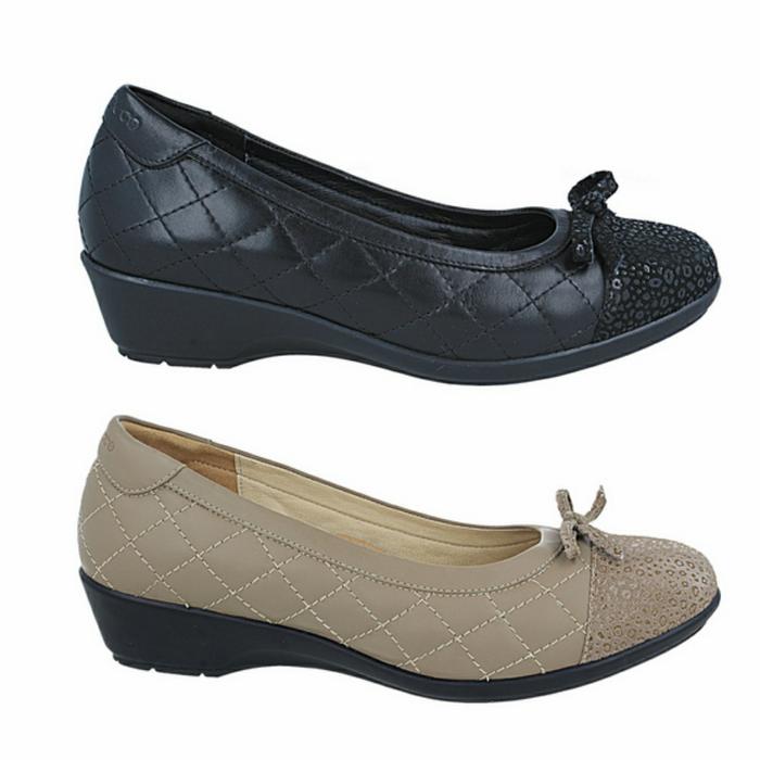 sepatu pansus Bocorocco D Arabela 04 nero dan taupe ori