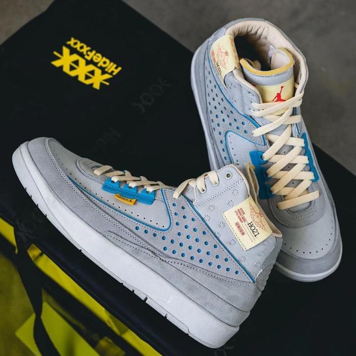 Original 100% Air Jordan 2 x Union LA Grey Fog