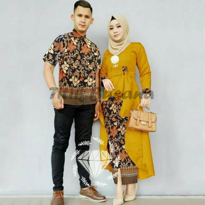 Batik Couple Pasangan ARUM Batik Couple Modern Set Kemeja Baju Capelan