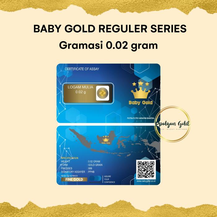BABY GOLD REGULER SERIES 0.02 gr emas mini hadiah