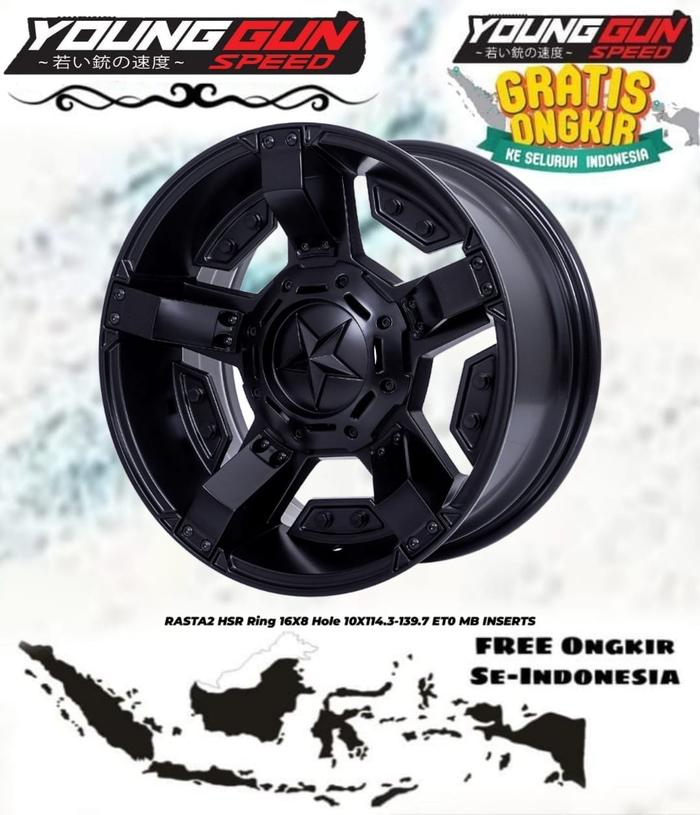 Velg Offroad Ring 16 HSR RASTA2 Velg Terios Rush Xpander Innova Xtrail
