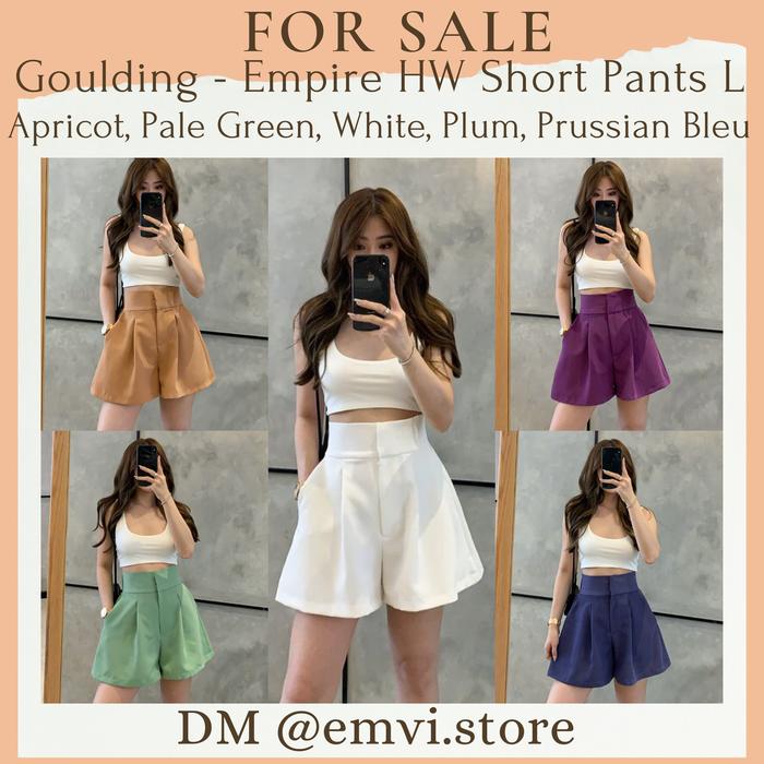 Goulding Empire HW Short Pants Apricot Green White Plum Prussian Bleu