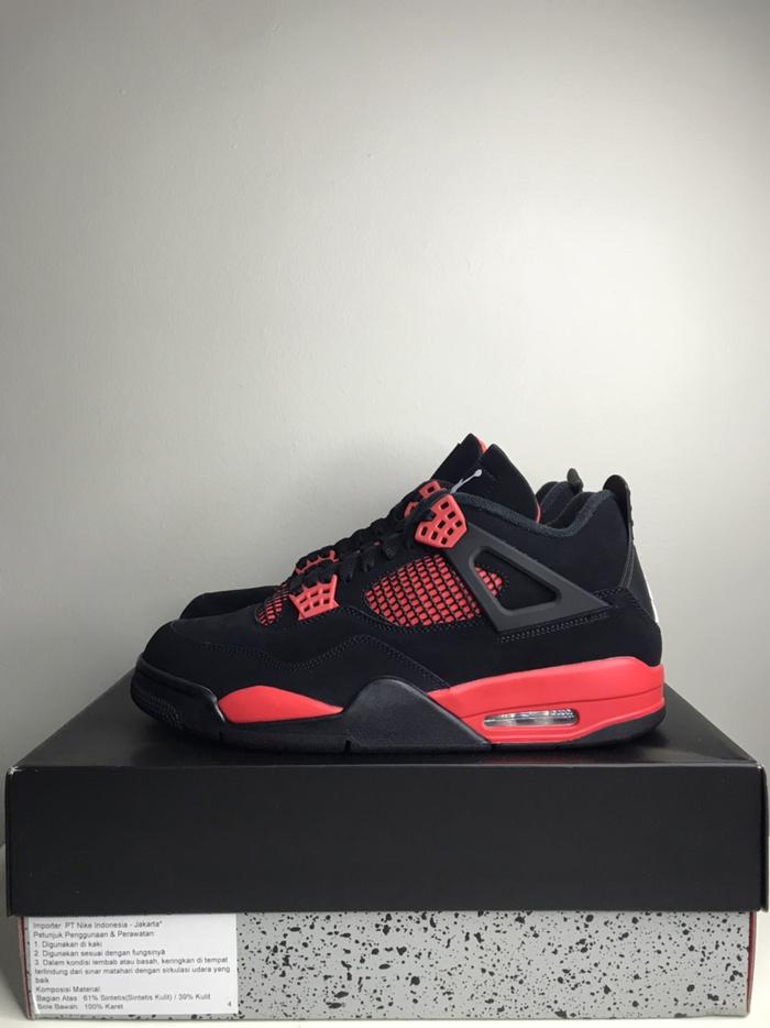 AIR JORDAN 4 RETRO RED THUNDER 100% SNEAKERS