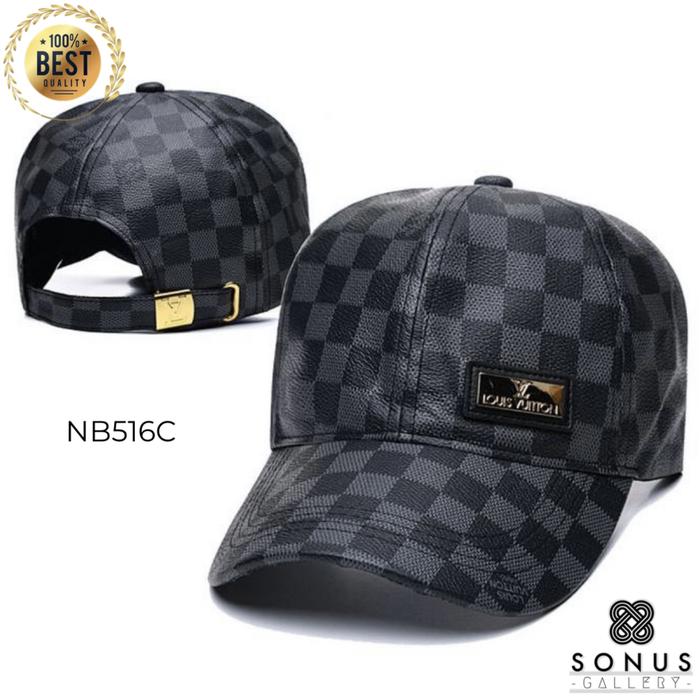 TOPI BASEBALL FASHION KULIT LEATHER EMBOSS IMPORT HIGH QUALITY LV16