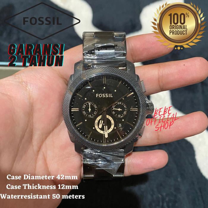 [ORIGINAL] Jam Tangan Pria Fossil FS4682 Machine Chronograph Brown