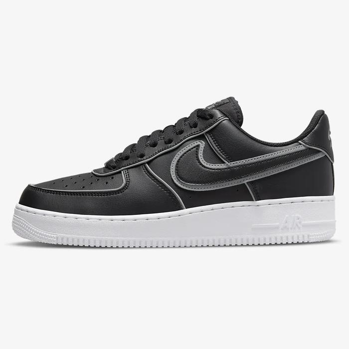NIKE AIR FORCE 1 '07 LV8 BLACK WHITE REFLECTIVE ORIGINAL