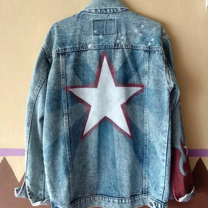 Jaket America Chavez - MARVEL / Denim Jacket Custom Painting Lukis #21