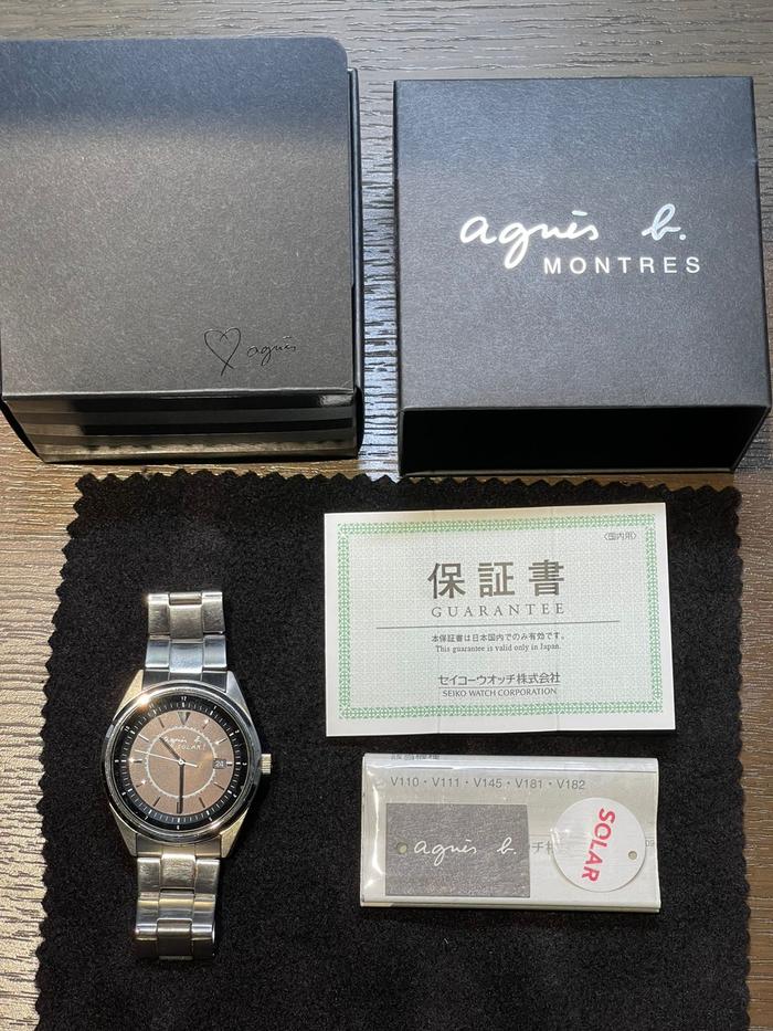 AGNES B solar watch/ jam tangan , original PRELOVED - rare items