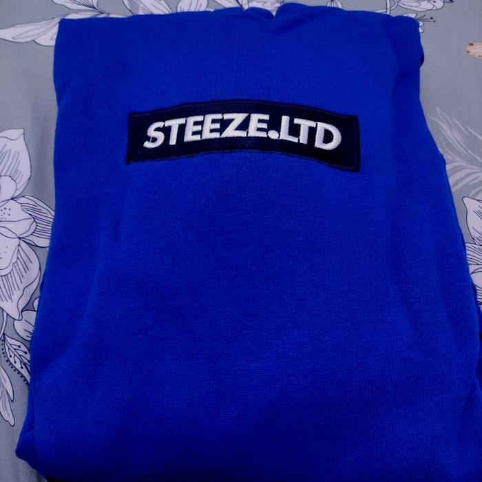 Hoodie steeze ltd blue box logo bordir L original