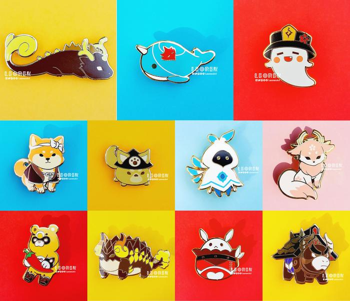Genshin Impact - Hard Enamel Pin - Genshin Cuties