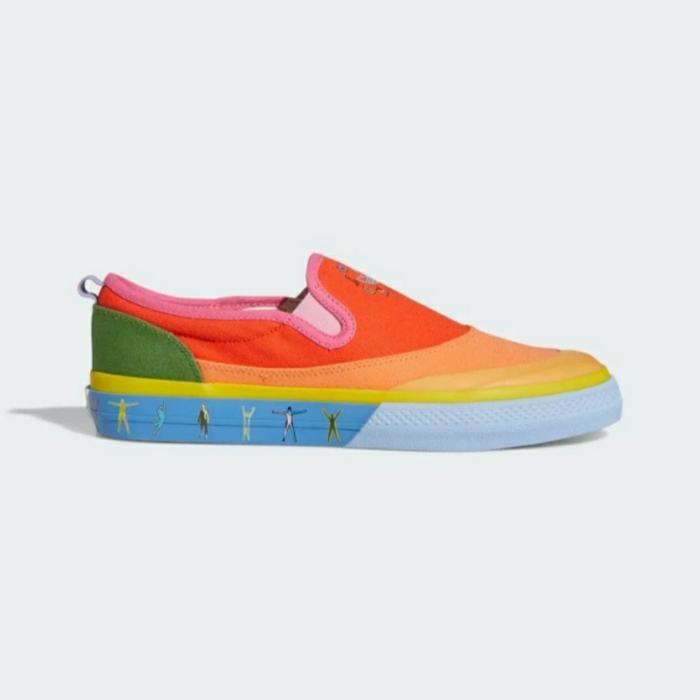 sepatu sneakers adidas nizza slip on pride GW2421 original