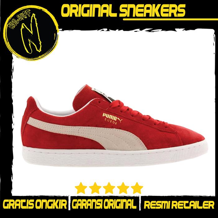 PUMA Suede Red White Classic Original BNIB Resmi