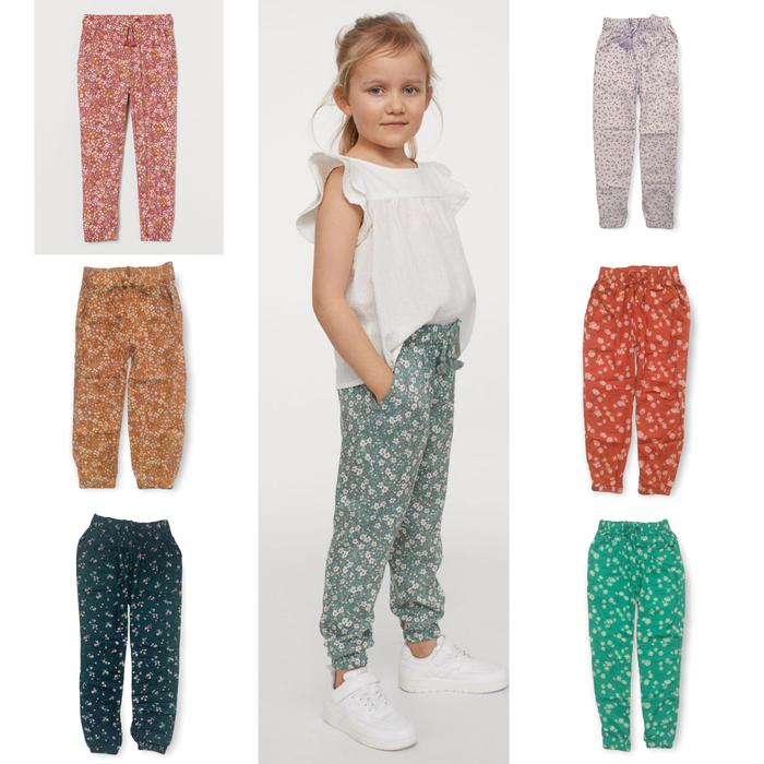 PHI115 Celana Jogger Rayon Vicose HM | Kulot Woven H*M Anak Perempuan