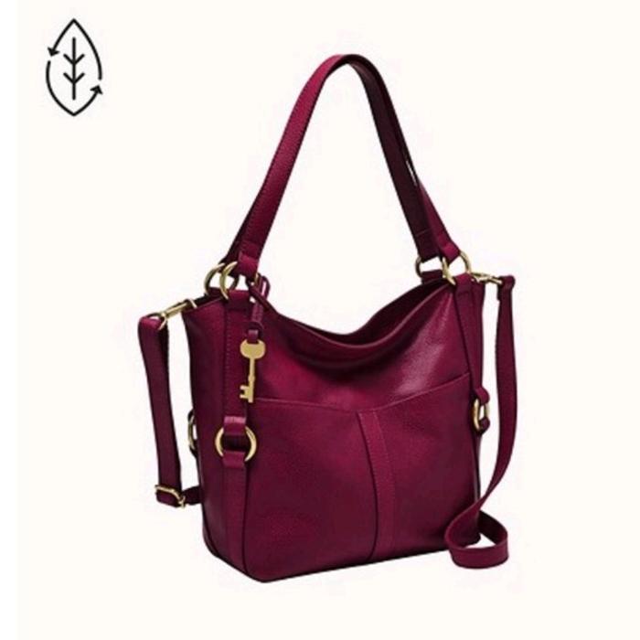 tas fossil ori original NWT Sam Shopper Raspberry rasberry