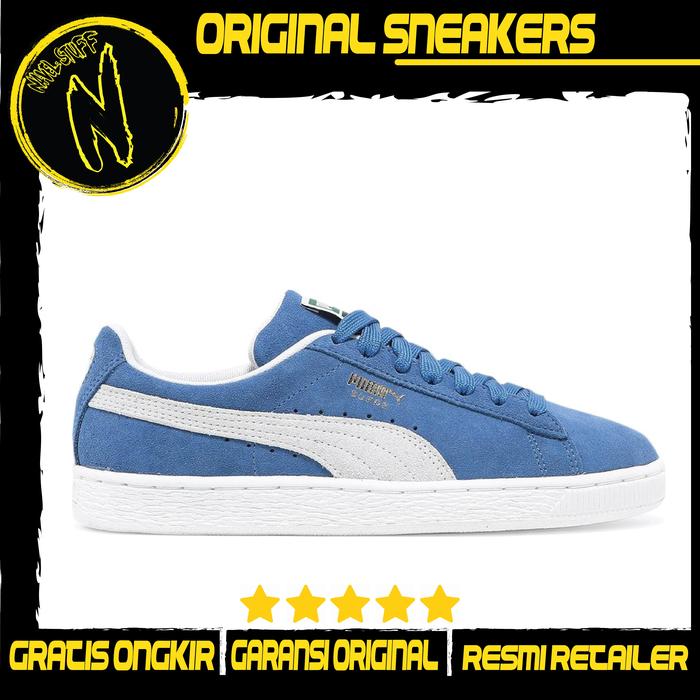 PUMA Suede Blue White Classic Original BNIB Resmi (Authorized)
