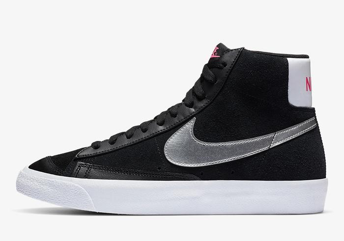 NIKE BLAZER MID 77 VINTAGE BLACK SUEDE METALIC PEACH ORIGINAL SNEAKERS