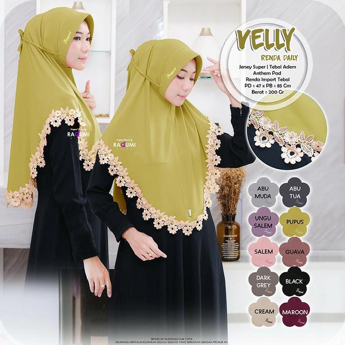 Hijab Instan Velly Renda Original Raqumi
