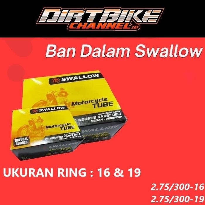 Ban Dalam Swallow Trail KLX 150 Velg 16 19 Depan Belakang Standar KLX
