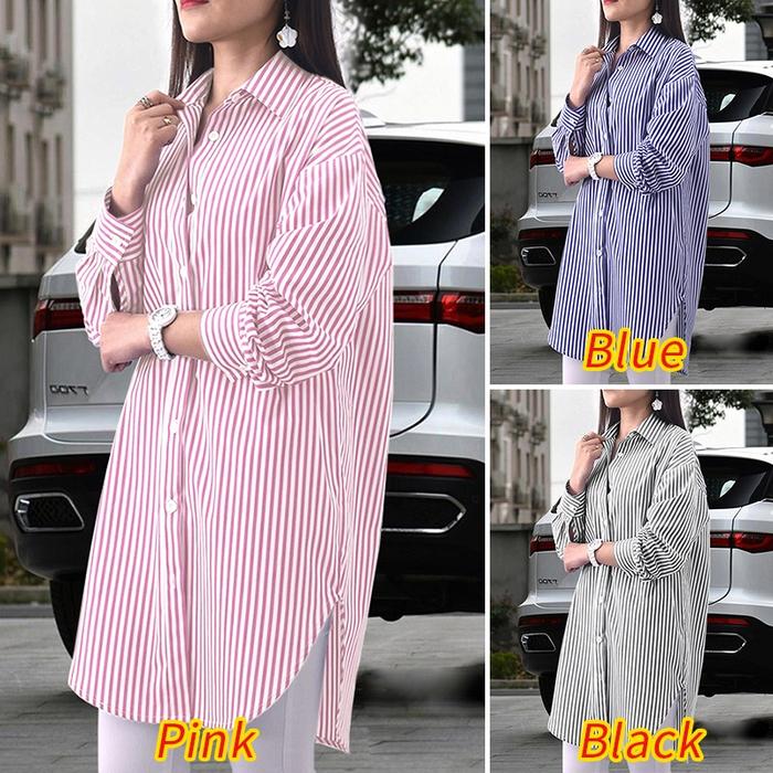 atasan kemeja longgar wanita big size kemeja wanita longgar premium