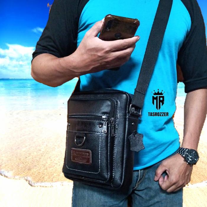 Tas hp rokok kulit asli Garut merk ROZZER RM6