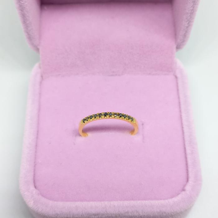 cincin emas wanita motif listring berlian hitam free memo