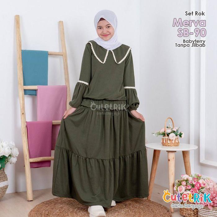 Setelan Stelan Set Rok Anak Perempuan Merva SB-90 By Cutetrik