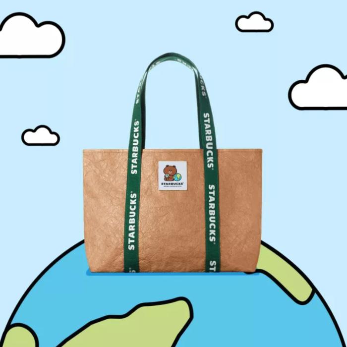 Starbucks LINE FRIENDS Brown Earth Day Tote Bag