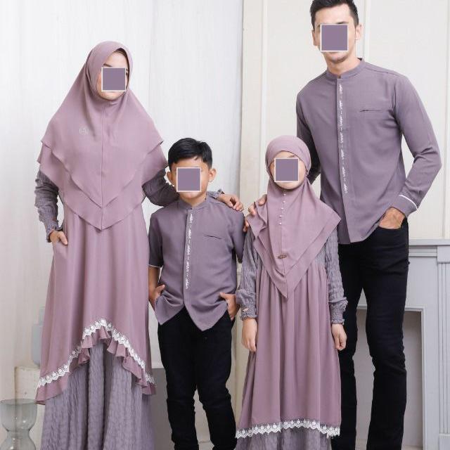 GAMIS SARIMBIT COUPLE UWAIS HIJAB SYANUM DRESS MOM WANITA KIDS TERBARU