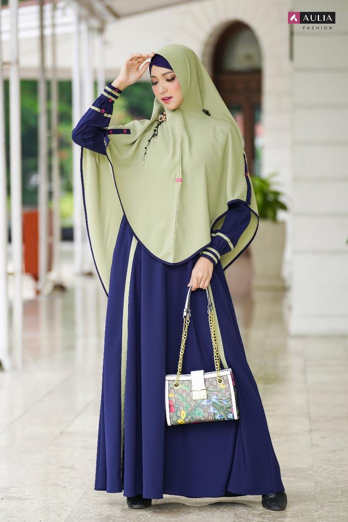 AULIA Set Gamis Salwa Navy