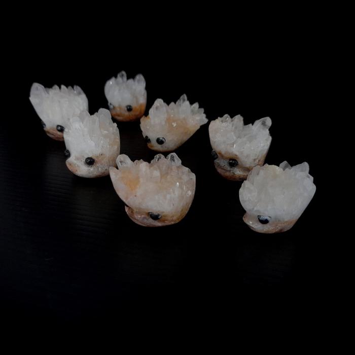 Hedgie Hedgehog Quartz Cluster Polished Natural Gems Rock Crystal