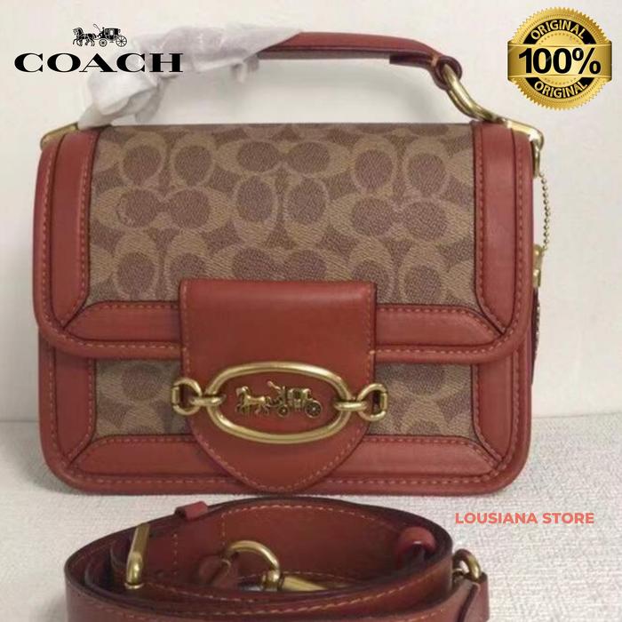 Coach Riley Crossbody bag synthetic brown/beige