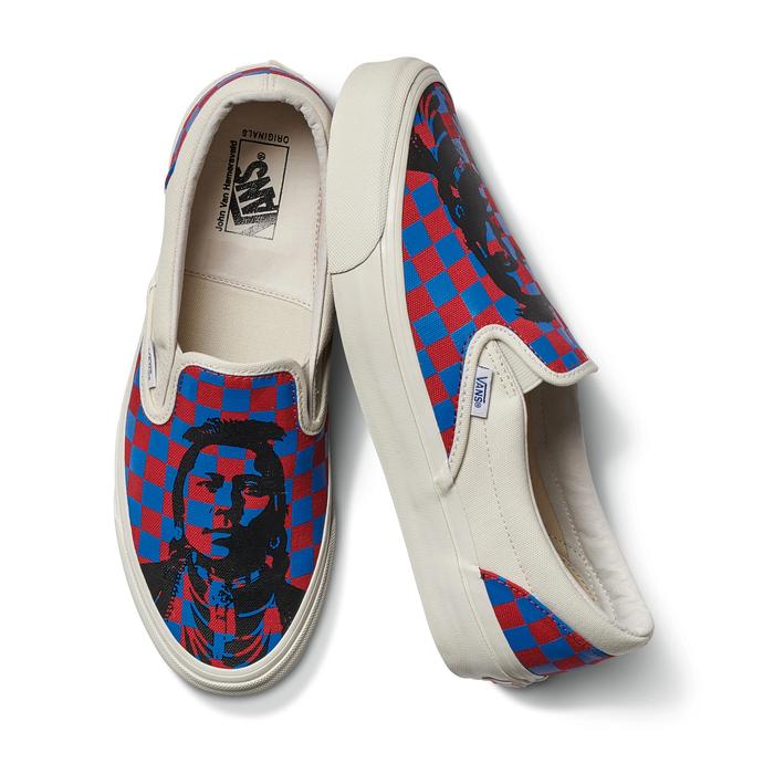 VANS VAULT OG SLIP ON X JOHN VAN HAMERSVELD JVH CHECKERBOARD RED BLUE