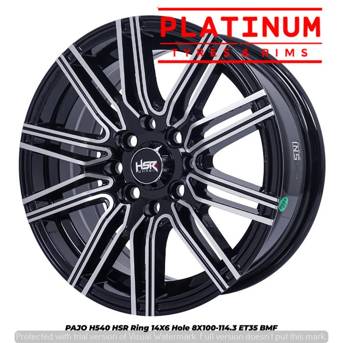 BEBAS ONGKIR VELG HSR PAJO RING14 LOBANG 8 BMF UNTUK BRIO SOLUNA VELOZ