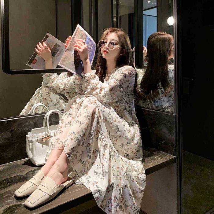 midi dress / missnomi dress / dress floral/ Dress korea