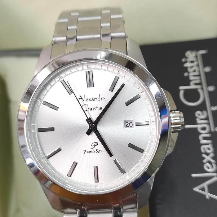 Jam Pria Original Alexandre Christie AC 1017 MD All Steel
