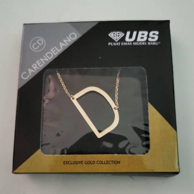Kalung Carendelano Huruf D UBS kadar 375 8k