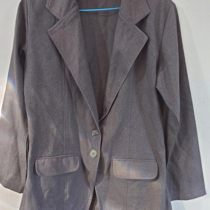 Blazer Perempuan wanita merk Muzara abu-abu metalic (D)