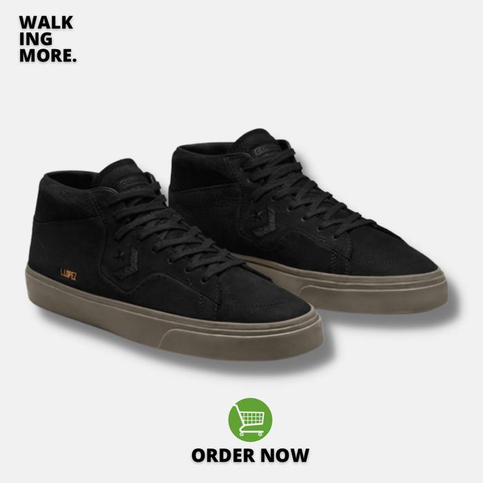 DISKON GEDE CONVERSE L LOPEZ PRO MID BLACK DARK MUSHROOM ORIGINAL