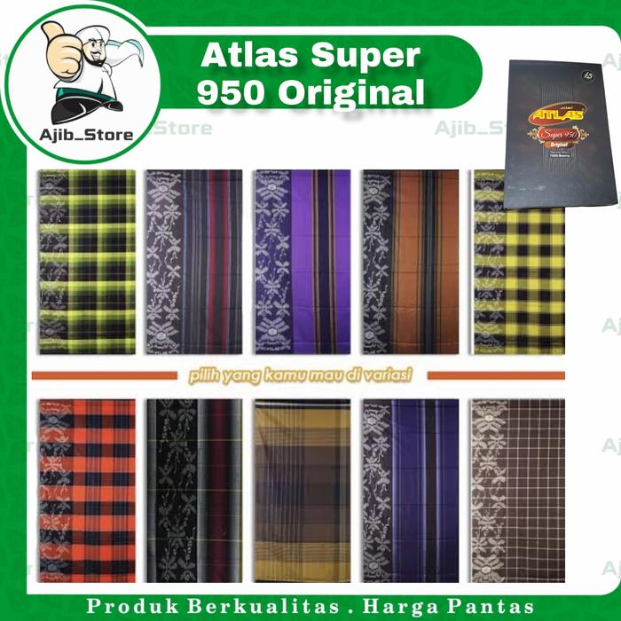 (HARGA GROSIR) SARUNG ATLAS SUPER 950 7500 BENANG Tenun Premium BHS
