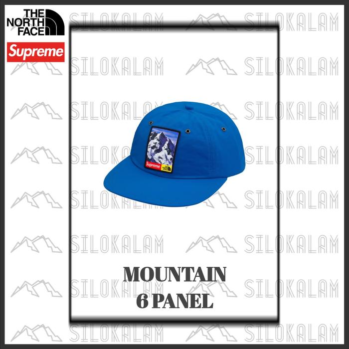TOPI SUPREME X THE NORTH FACE MOUNTAIN 6 PANEL HAT ORIGINAL
