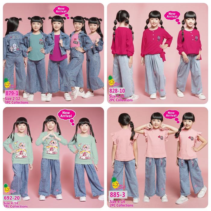 Little Pineapple Baju Setelan Anak Perempuan