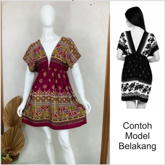 Sexy Lingerie Dress Murah Baju Tidur Motif Batik Seksi SW094-15