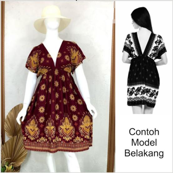 Sexy Lingerie Dress Murah Baju Tidur Motif Batik Seksi SW094-22