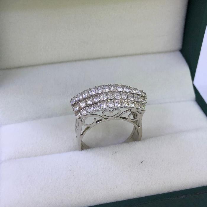 Cincin Listring 5 Baris Berlian Eropa