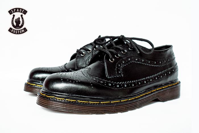 Spade Kustom - Full Black Wingtip Brogue - Code 011BC-R
