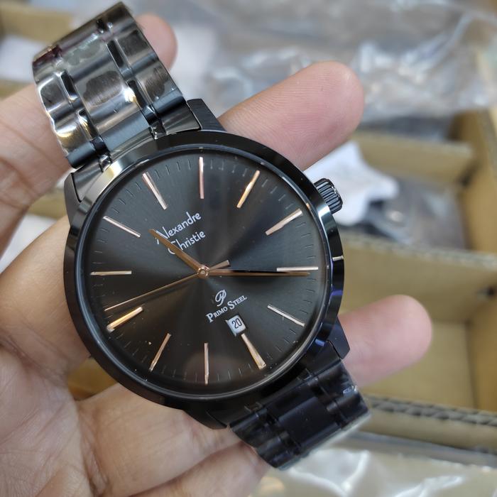 Jam Tangan Analog PRIA ORIGINAL Alexandre Christie Ac 1028 MD Stainles