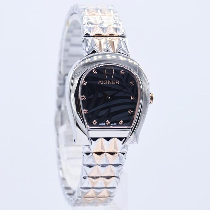AIGNER A154206 - Jam Tangan Wanita Analog ORIGINAL - Plat Black
